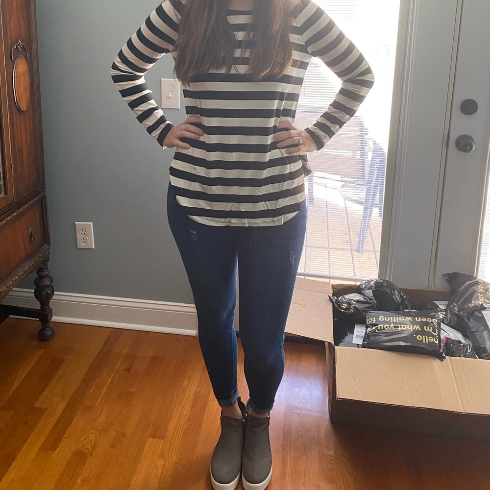 Striped TEES perfect by themselves or with vest